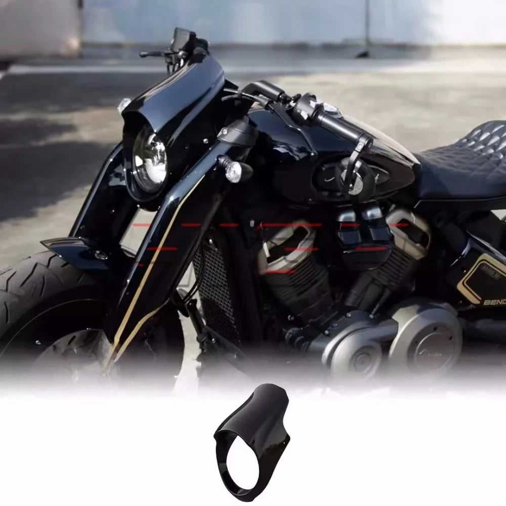 Cache-phare avant type “pig head”